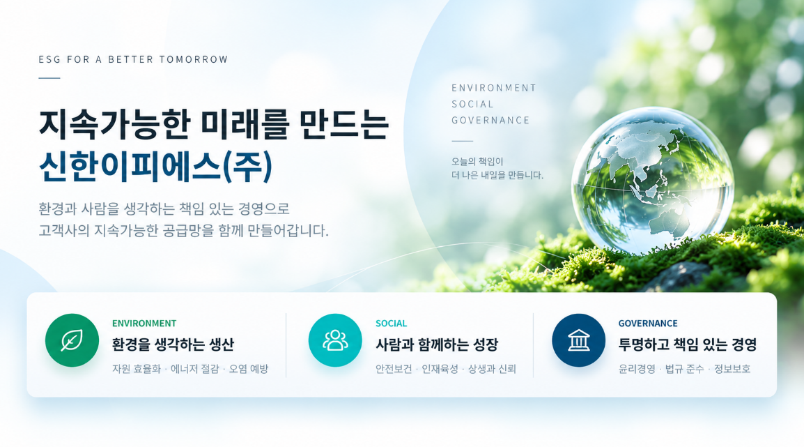 지속가능한 미래를 만드는 신한이피에스